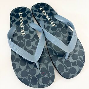 Coach Navy Flip Flops Sandals 8